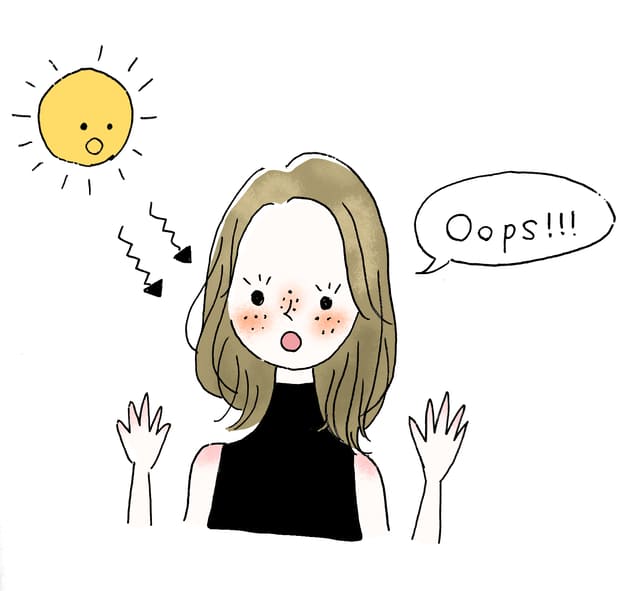 紫外線を浴びている女性