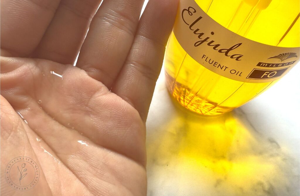 ミルボン エルジューダ FOを手のひらに出してみたところ