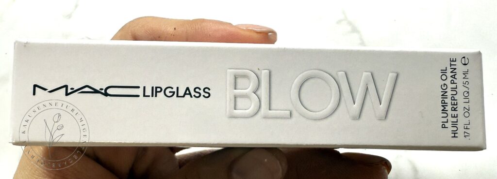 MAC リップガラス ブロウ ジンジャ ジンガーの箱