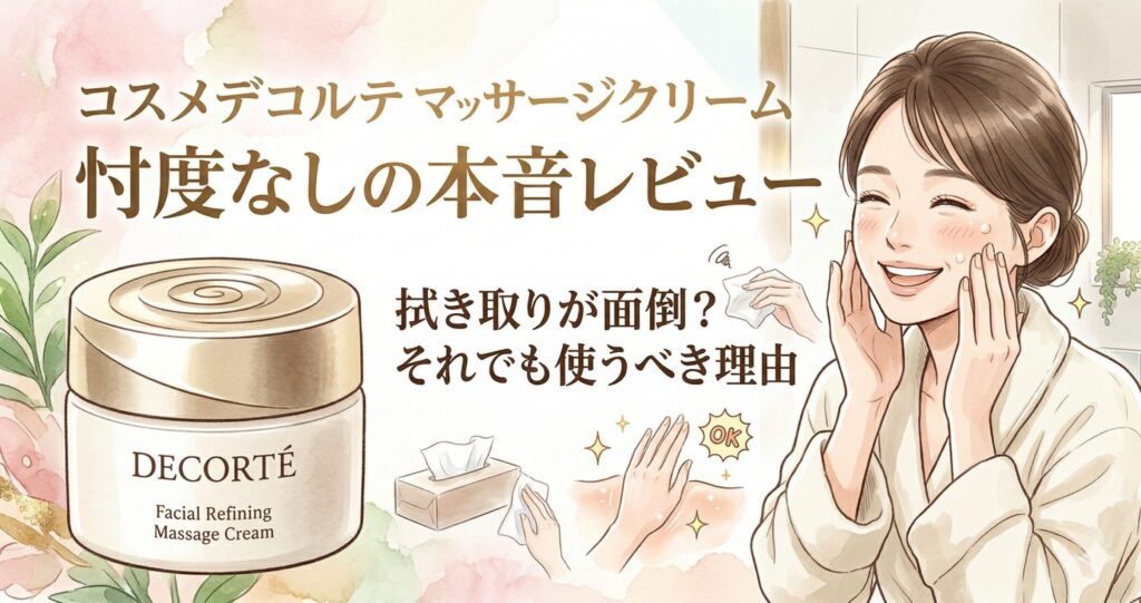 スメデコルテ マッサージクリーム 忖度なしの本音レビュー　拭き取りが面倒？　それでも使うべき理由