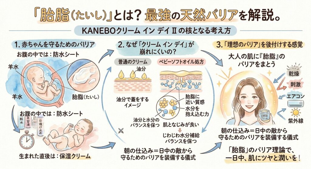 クリームインデイⅡのベースになってる考え方「胎脂」を詳しく解説