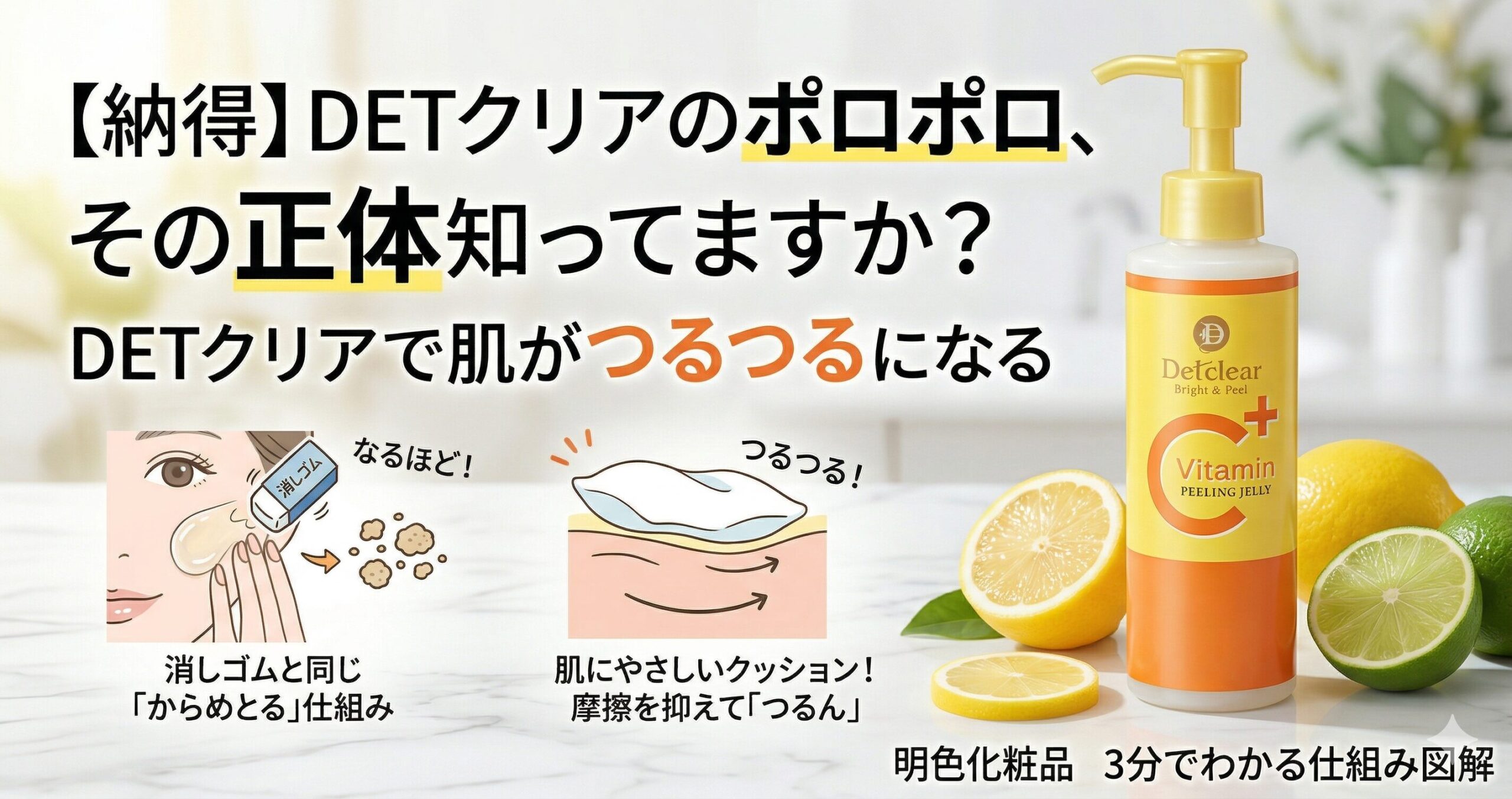 【納得】DETクリアのポロポロ、その正体知ってますか? DETクリアで肌がつるつるになる