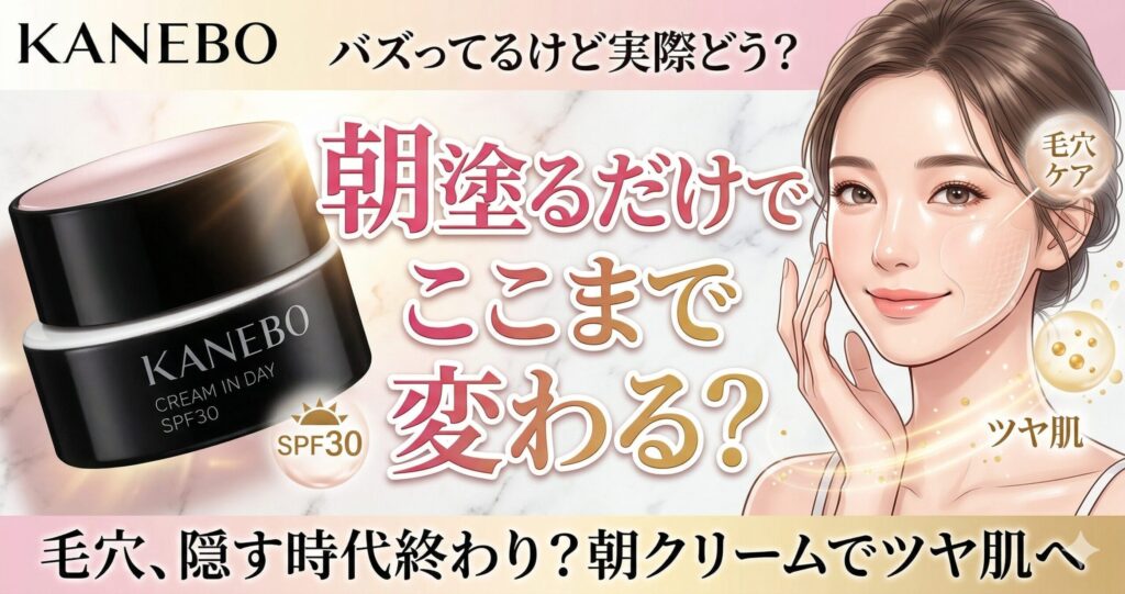 朝塗るだけでここまで変わる？　バズってるけど実際どう？　毛穴、隠す時代終わり？朝クリームでツヤ肌へ