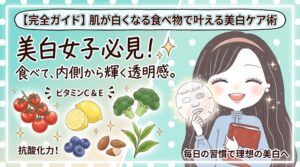 【完全ガイド】肌が白くなる食べ物で叶える美白ケア術。美白女子必見！