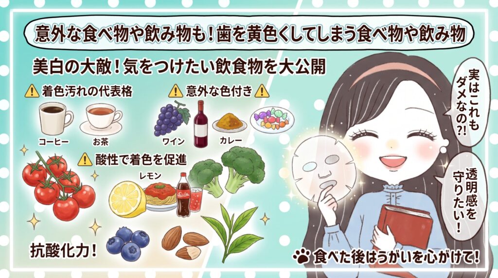 意外な食べ物や飲み物も！歯を黄色くしてしまう食べ物や飲み物